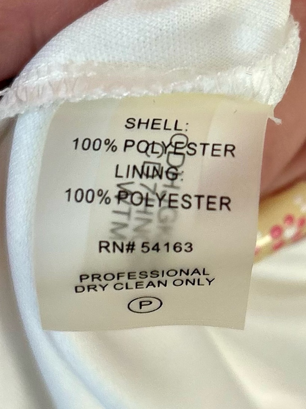 NWT Calvin Klein White Knee-Length Chiffon Lined Dress Multicolor Rose Print 6 - Picture 8 of 10